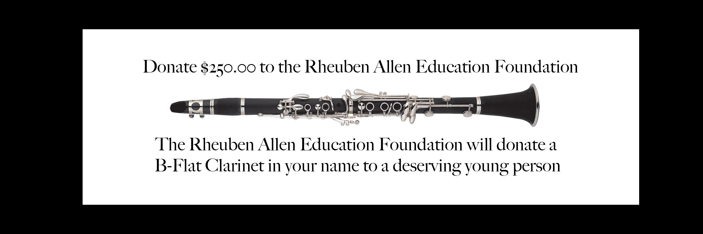 Clarinet Donation Request
